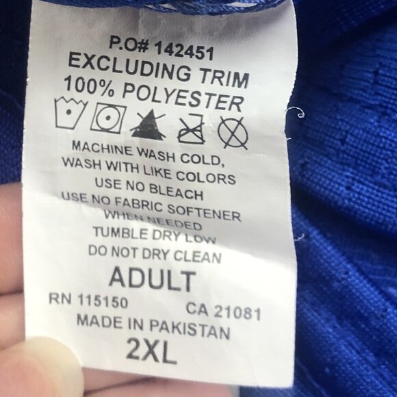 Rawlings Football Jersey Men Size 2XL All Stars Blue White Boys & Girls Club - Picture 9 of 9